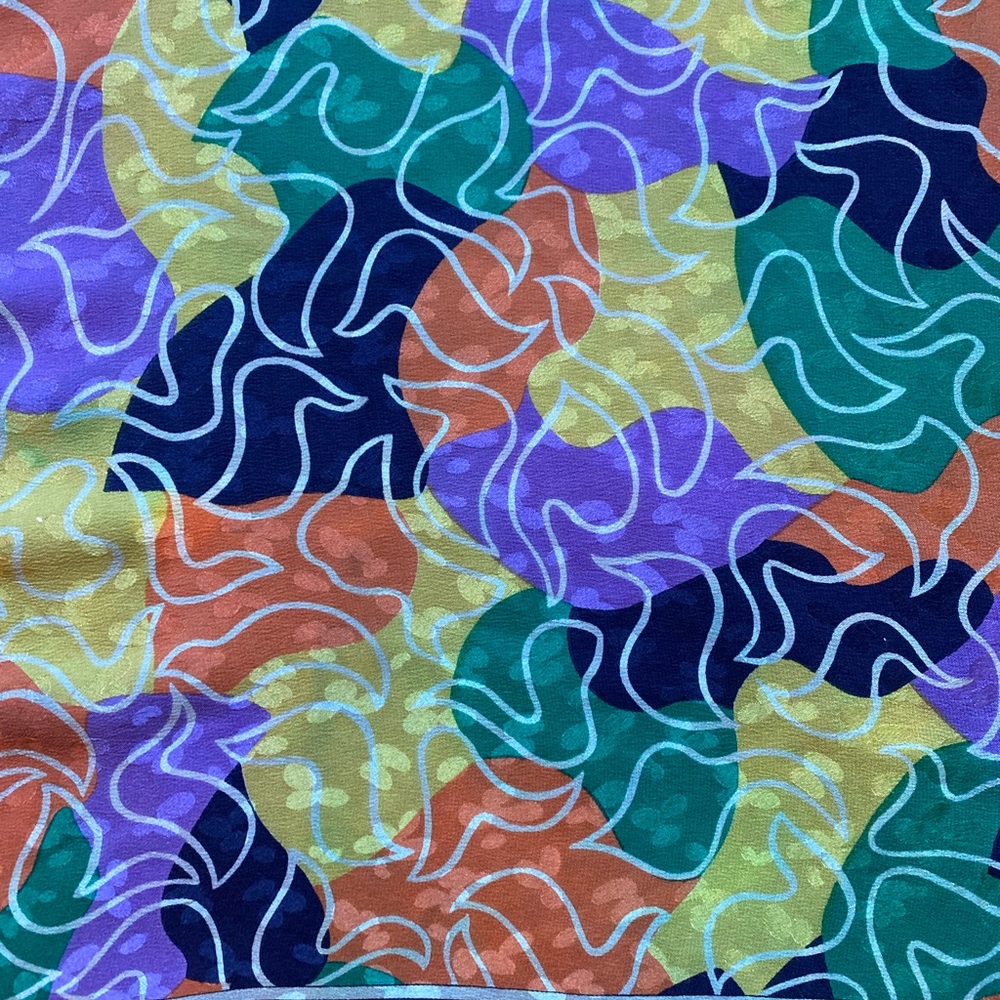 YSL Multicolor Abstract Scarf - Picture 2 of 6